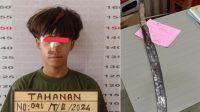 KLIKFOTO_Kelewang Geng Motor Polres Labuhanbatu Amankan Anggota Geng Motor Saat Hendak Tawuran