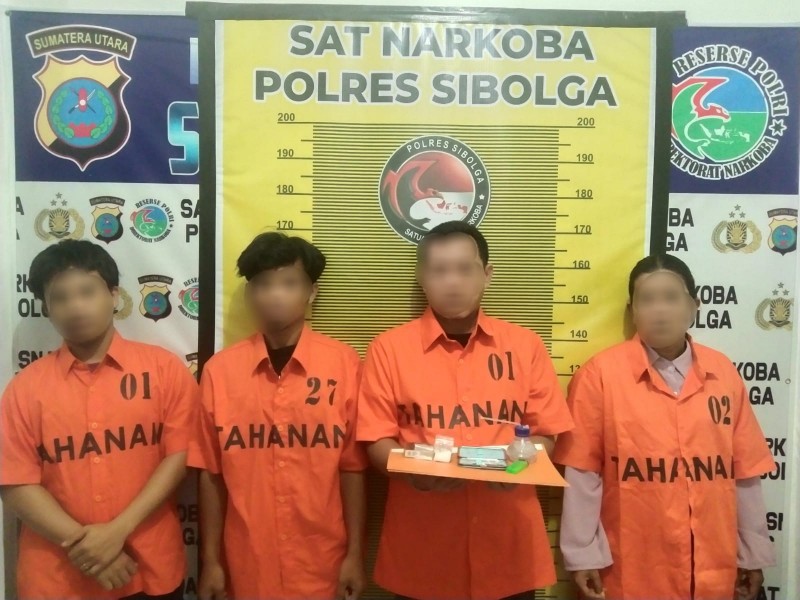 Empat Pengguna Narkoba Diciduk Petugas Personil Polres Sibolga