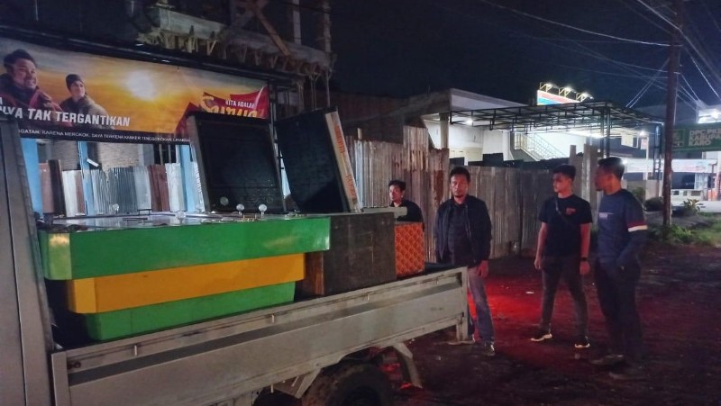 Satreskrim Polres Karo Amankan Lima Unit Mesin Alat Perjudian