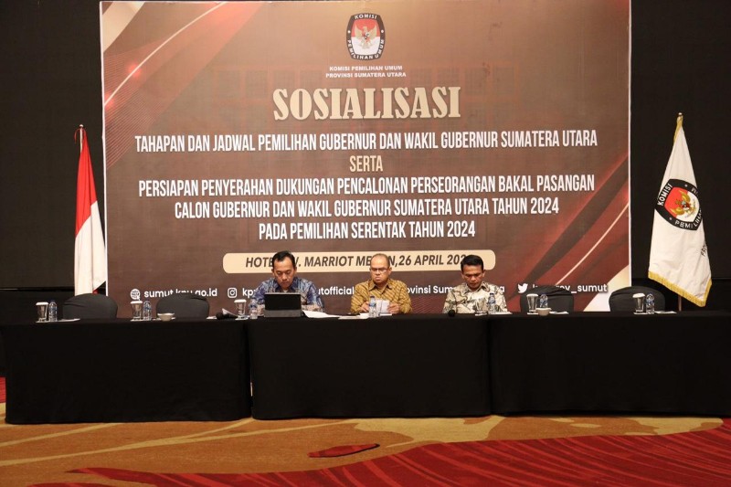 Tahapan Pilkada, Bawaslu Sumut Hadiri Sosialisasi Tahapan dan Jadwal Pemilihan Gubernur dan Wakil Gubernur Sumut