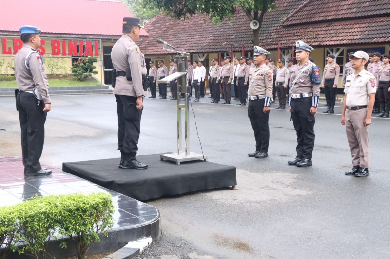 Hari Kebangkitan Nasional ke-166, Polres Binjai Melaksanakan Upacara