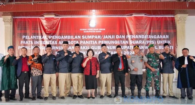 Bupati Karo Hadiri Pengambilan Sumpah Anggota PPS di Kabanjahe