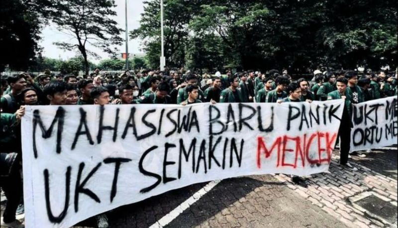Ratusan Mahasiswa USU Demo, Tolak UKT Semakin Mencekik