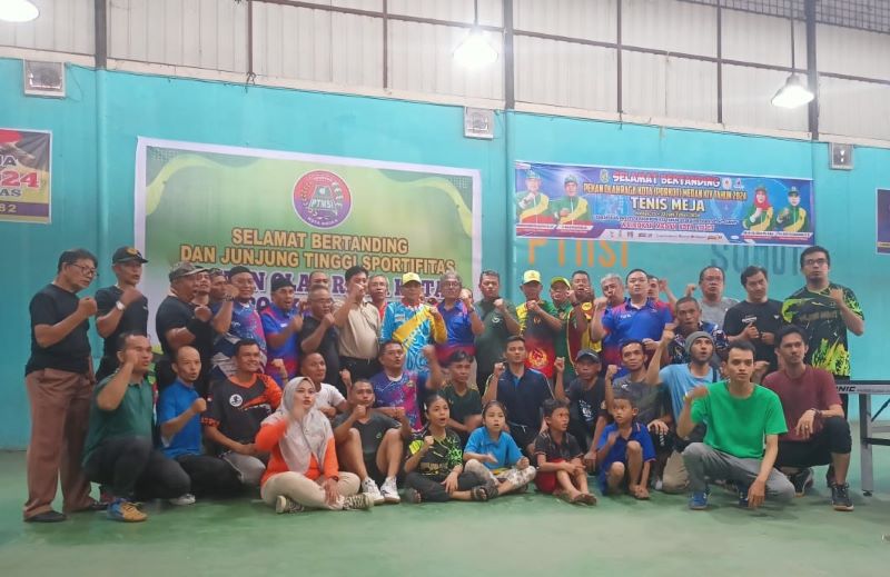 Medan Deli Juara Umum Tenis Meja Porkot Medan 2024