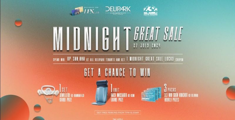 Meriahkan HUT ke 434 Kota Medan, Delipark Mall Hadirkan Midnight Sale