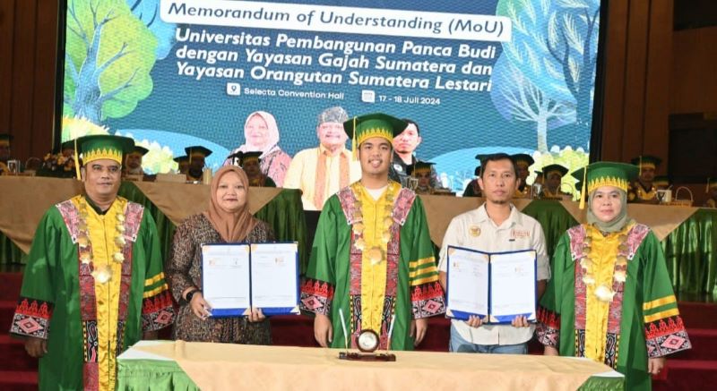 Wisuda ke-72, Unpab MoU dengan Yayasan Gajah Sumatera dan Yayasan Orang Utan Indonesia