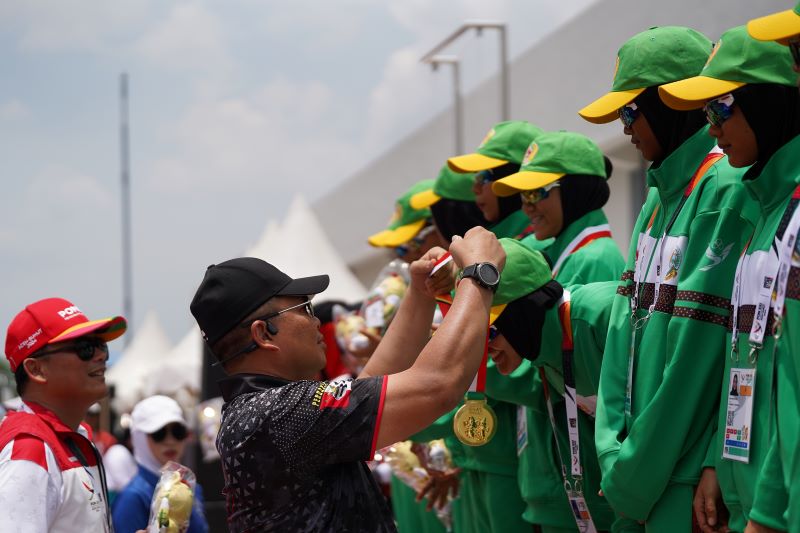 Belum Puas Meski Sumbang 2 Emas, Atlet Drumband Sumut Siap Penuhi Target 7 Emas