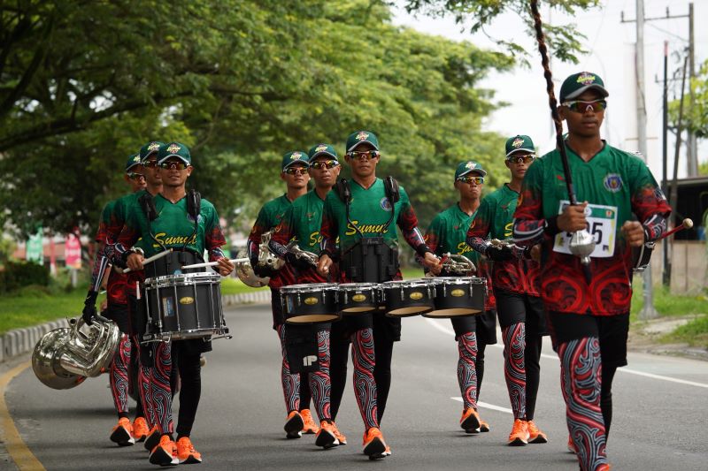 Drumband Sumut Raih Emas di LKBB 8000 Meter Putra, Optimis Penuhi Target 7 Emas di PON XXI Aceh-Sumut 2024