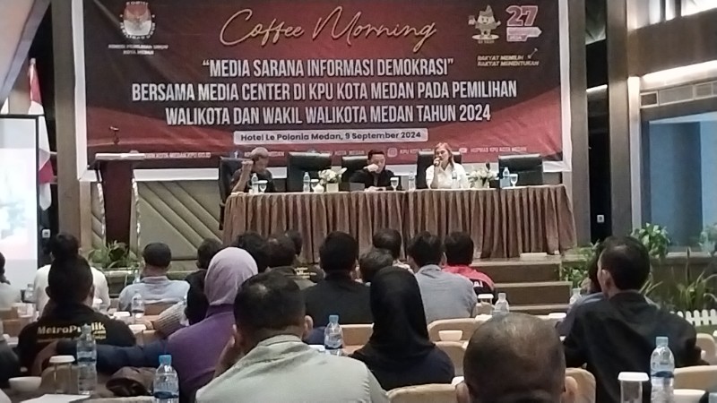 KPU Medan Gelar Coffee Morning: Peran Media Online dalam Pilkada 2024