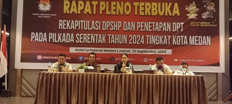 KPU Medan Tetapkan DPT Pilkada 2024: 1,799 Juta Pemilih, 3.326 TPS Disiapkan
