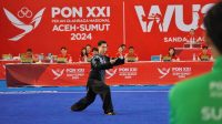 Nicholas Persembahkan Emas untuk Wushu Sumut di PON XXI 2024