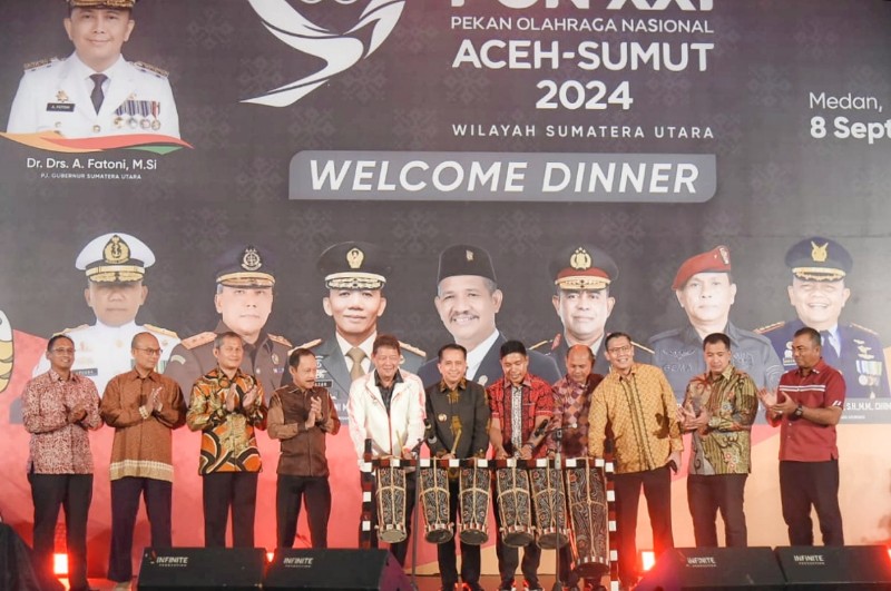Pj. Bupati Tapanuli Tengah Hadiri Welcome Dinner PON XXI Sumatera Utara: Sambut Atlet dan Rayakan Keberagaman
