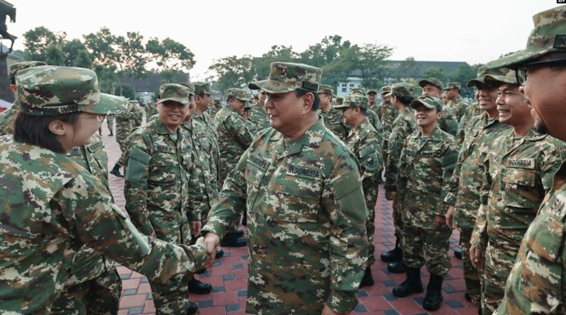 Berseragam Loreng, Kabinet Merah Putih Ikut Retret di Lembah Tidar