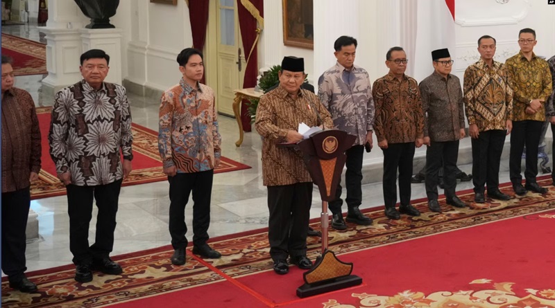 Prabowo Lantik Menteri Kabinet Merah Putih Senin Pagi