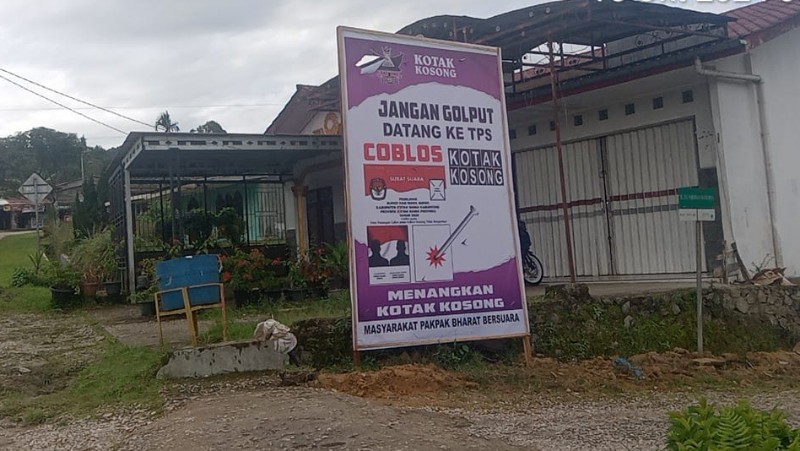 Ramai Baliho Ajakan Coblos Kotak Kosong di Pilkada Pakpak Bharat 2024, Tanda Ketidakpuasan Warga?