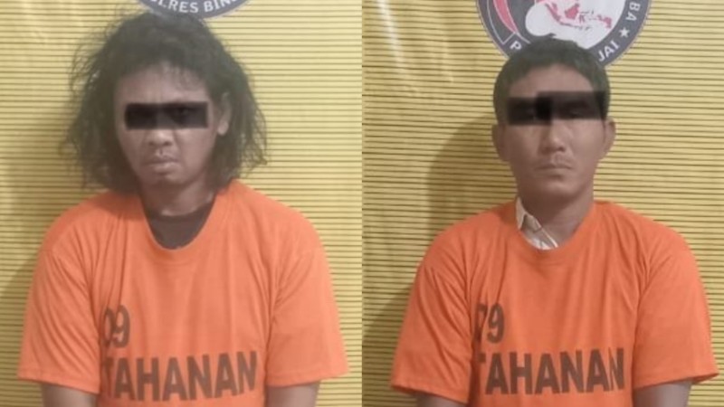 Dua Pria Paruh Baya Ditangkap, 2,3 Kg Ganja Disita Sat Res Narkoba Polres Binjai