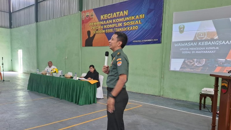 Kodim 0205/TK Gelar Pembinaan Komunikasi Cegah Konflik Sosial: Perkuat Sinergi untuk Kabupaten Karo yang Kondusif