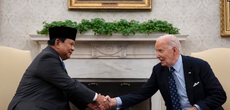 Prabowo Temui Biden di Gedung Putih, Bahas Gaza dan Laut China Selatan