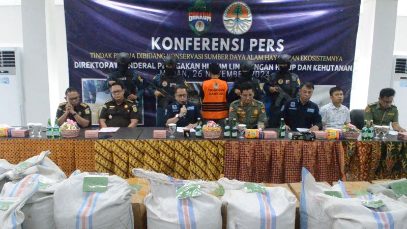 Tim Gabungan Gakkum KLHK Berhasil Gagalkan 1,2 Ton Sisik Trenggiling dari Kabupaten Asahan