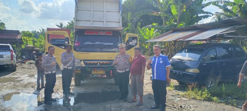 Unit Gakkum Sat Lantas Polres Binjai Amankan Truk Tewaskan Pasutri dalam Kasus Tabrak Lari