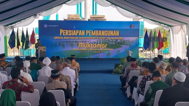 Ketua Umum PP Muhammadiyah Resmikan Pembangunan Gedung Muktamar ke-49 di UMSU