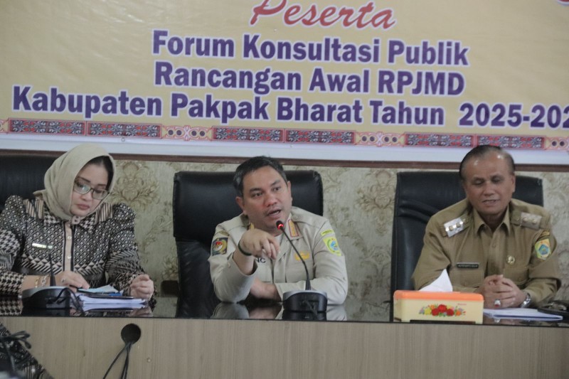 Bupati Pakpak Bharat Buka Forum Konsultasi Publik Penyusunan Ranwal RPJMD 2025-2029