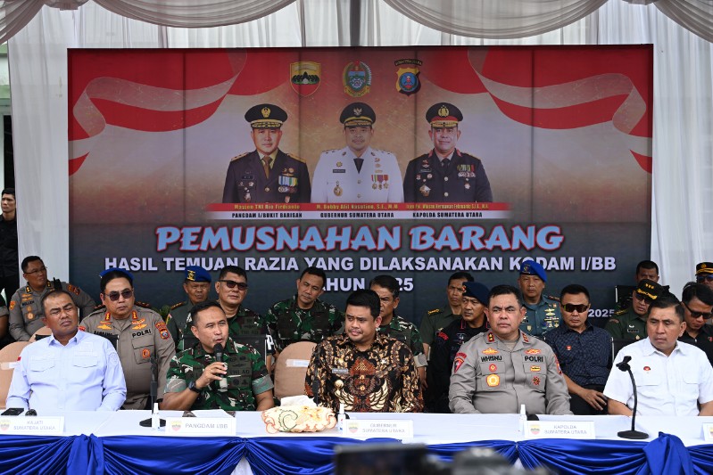 Gubernur Bobby Nasution Apresiasi Polda dan Kodam I/BB Berantas Judi dan Narkoba di Sumut