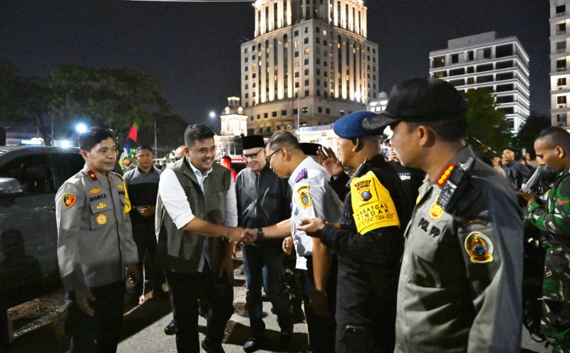 Gubernur Sumut Bersama Forkopimda Patroli Jaga Keamanan Malam Takbiran