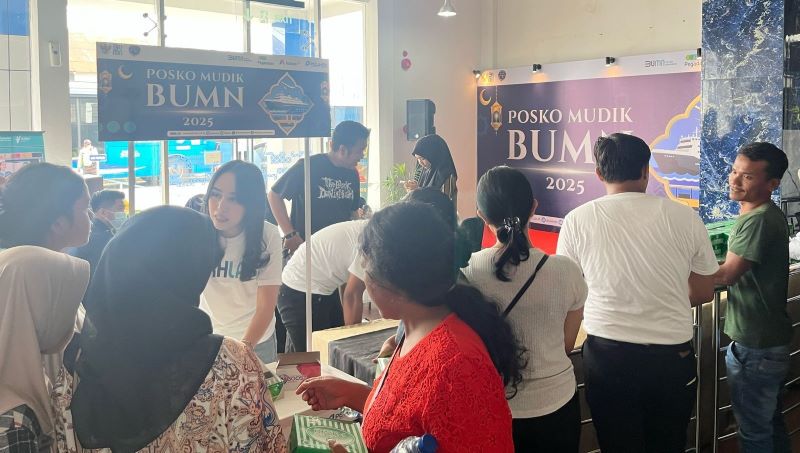 Puncak Arus Mudik Terminal Penumpang Bandar Deli Pelabuhan Belawan: Posko Mudik BUMN Maksimalkan Pelayanan