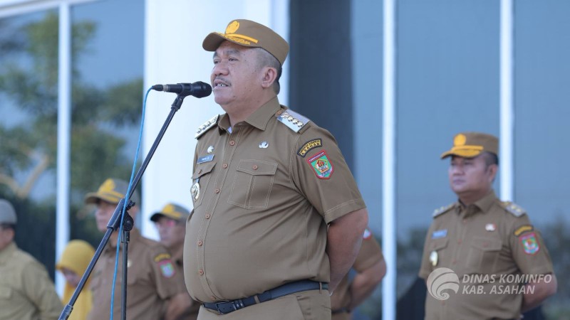 Taufik Zainal Abidin Pimpin Apel Perdana Sejak Menjabat sebagai Bupati Asahan