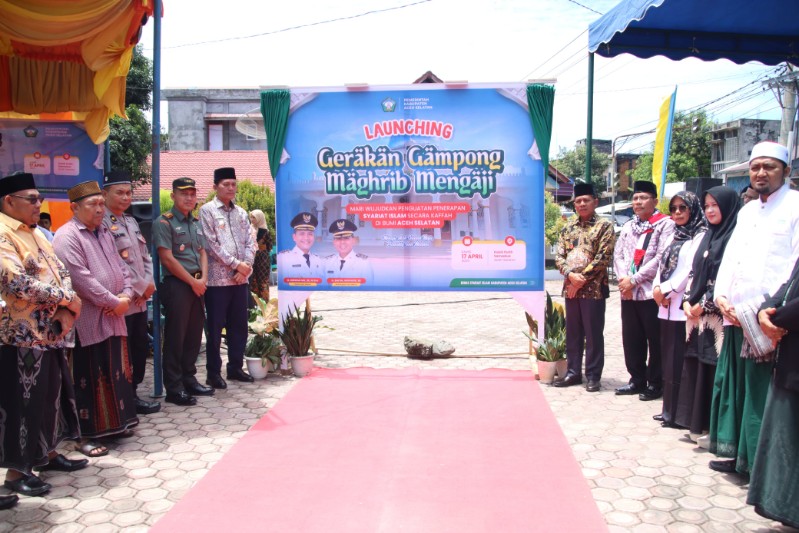 Program 100 Hari Kerja, Bupati Aceh Selatan Luncurkan Gerakan Gampong Maghrib Mengaji