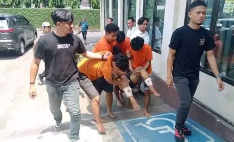 Polisi Tangkap Lima Pelaku Begal Brutal di Medan Sunggal, Dua Masih Buron
