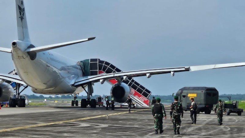 Pendaratan Darurat Akibat Ancaman Bom di Kualanamu, TNI Kerahkan Pasukan dan Tim Jihandak