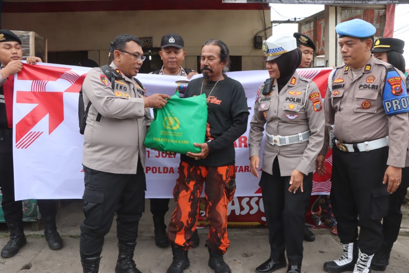Si Gaek Charles Gondrong, Terima Kasih Kepedulian Kapolres Karo dan Jajaran