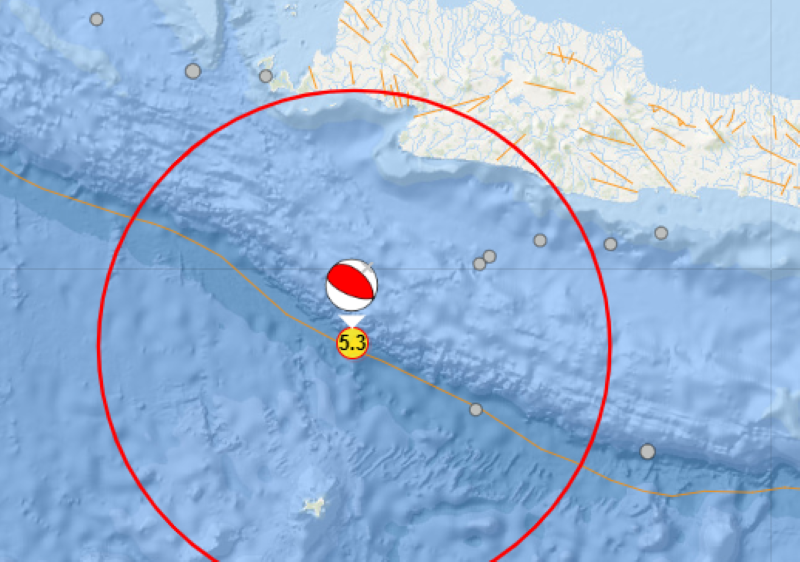 Gempa M5,3 Guncang Barat Daya Bayah Banten, BMKG: Tidak Berpotensi Tsunami