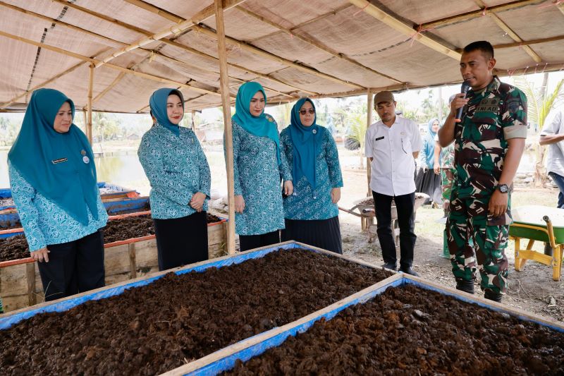 Ketua TP-PKK Aceh Tinjau Inovasi Pakan Organik Ikan Tawar di Aceh Tenggara