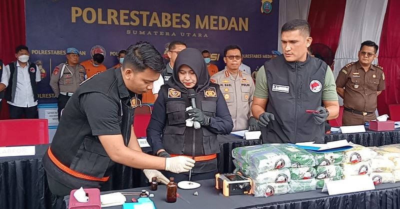 Polrestabes Medan Musnahkan 20 Ribu Butir Ekstasi, 29 Kg Sabu, dan 22 Kg Ganja: 342 Ribu Jiwa Terselamatkan