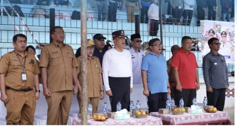 Bupati Karo Bersama Kadis Disbudporapar Buka Lomba Ketangkasan Baris-berbaris