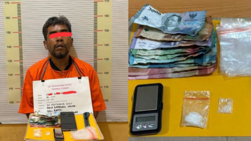 Polres Tapteng Ringkus Residivis Narkoba, Seorang Tersangka Lagi Masih Buron