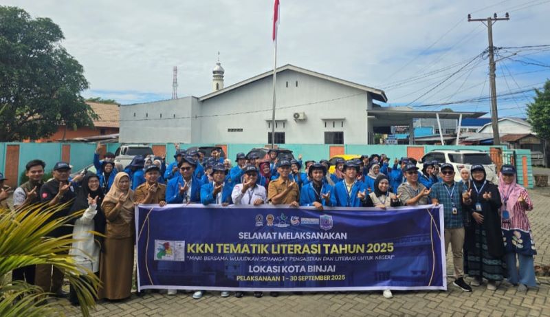 Kadis Perpustakaan Binjai Terima Mahasiswa KKN Tematik Literasi UMSU