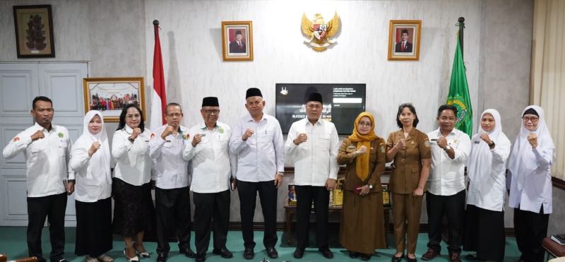 Dukung Program Cek Kesehatan Gratis untuk Anak Sekolah, Kakanwil Kemenag Sumut Terima Kunjungan Dinkes Sumut