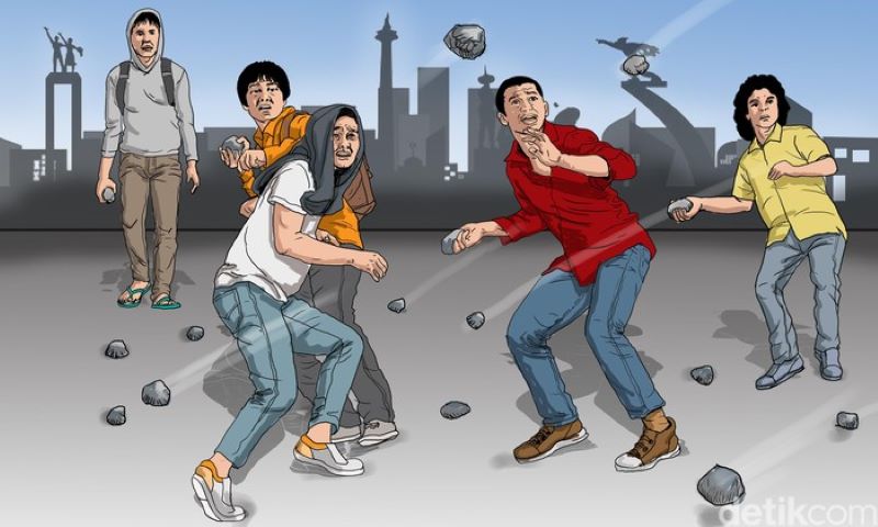 Kericuhan Pecah Usai Pelantikan OKP Pemuda Pancasila di Medan Denai, 3 Orang Terluka