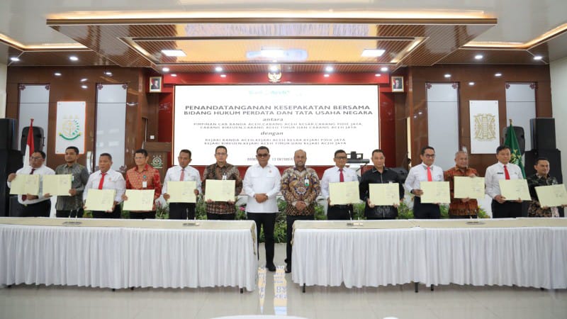 Tingkatkan Perlindungan Nasabah, Bank Aceh Syariah dan Kejati Aceh Teken MoU Strategis