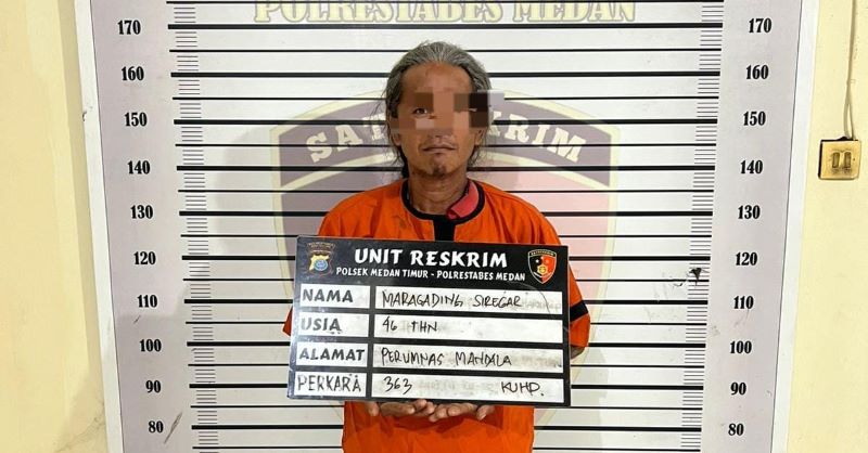 Dua Pencuri Besi di Medan Timur Tertangkap Tangan, 14 Batang Besi Diamankan Polisi