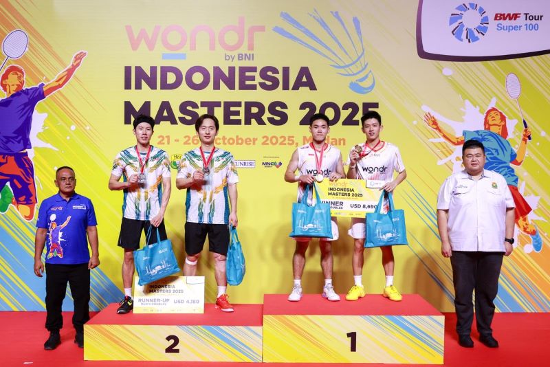 KLIKSUMUT.COM | MEDAN - Pasangan muda Indonesia, Raymond Indra/Nikolaus Joaquin, sukses menorehkan tinta emas dalam perjalanan