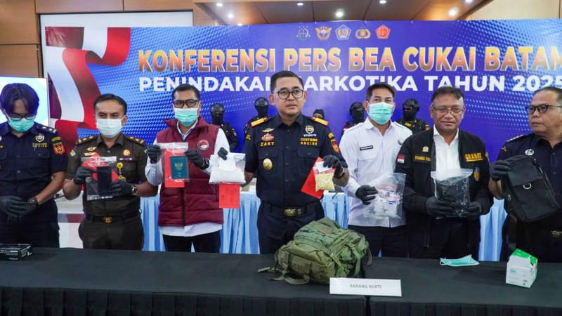 Bea Cukai Batam Gagalkan Dua Penyelundupan Narkotika di Perbatasan