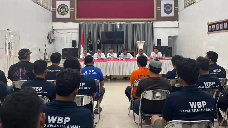 Dorong Kesadaran Warga Binaan, Lapas Kelas IIA Binjai Gelar Sosialisasi Keamanan dan Ketertiban