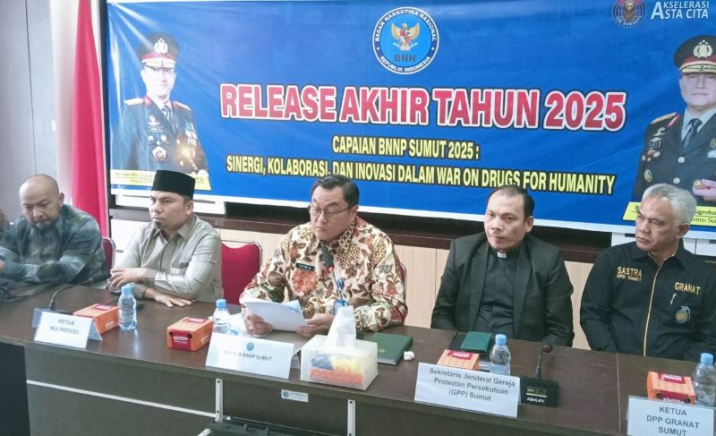 Kaleidoskop 2025: BNN Sumut Ungkap 67 Kasus Narkoba, Musnahkan 19 Ton Ganja dan Bongkar 3 Jaringan Besar