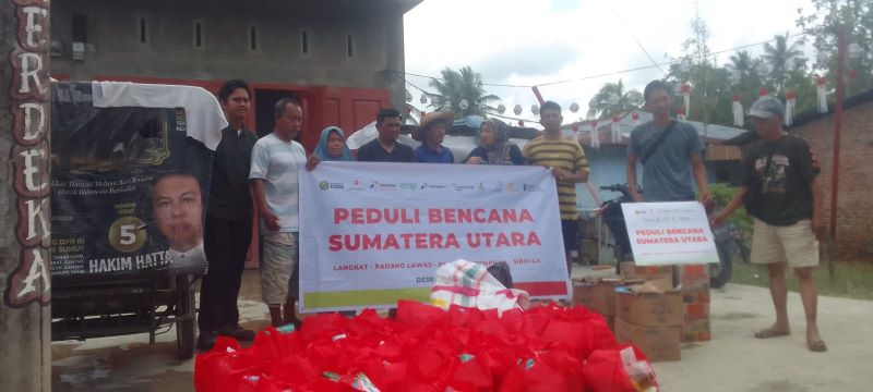 Siklon Tropis Landa Langkat: Dusun III Paya Perupuk Nyaris Tenggelam, 11 Perusahaan Turun Tangan Salurkan Bantuan