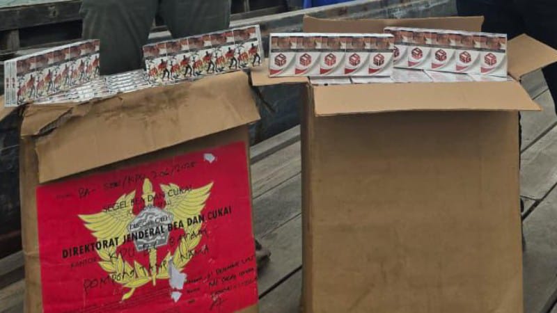 Bea Cukai Batam Gagalkan Penyelundupan 371 Ribu Batang Rokok Ilegal di Perairan Ngenang